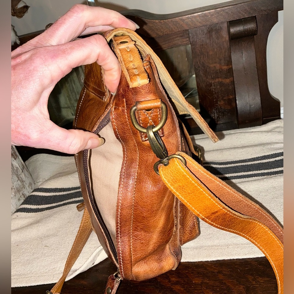 Bed Stu Leather AINHOA Crossbody Bag LTC CAFE LATTE TD Retail $275 - Picture 6 of 13